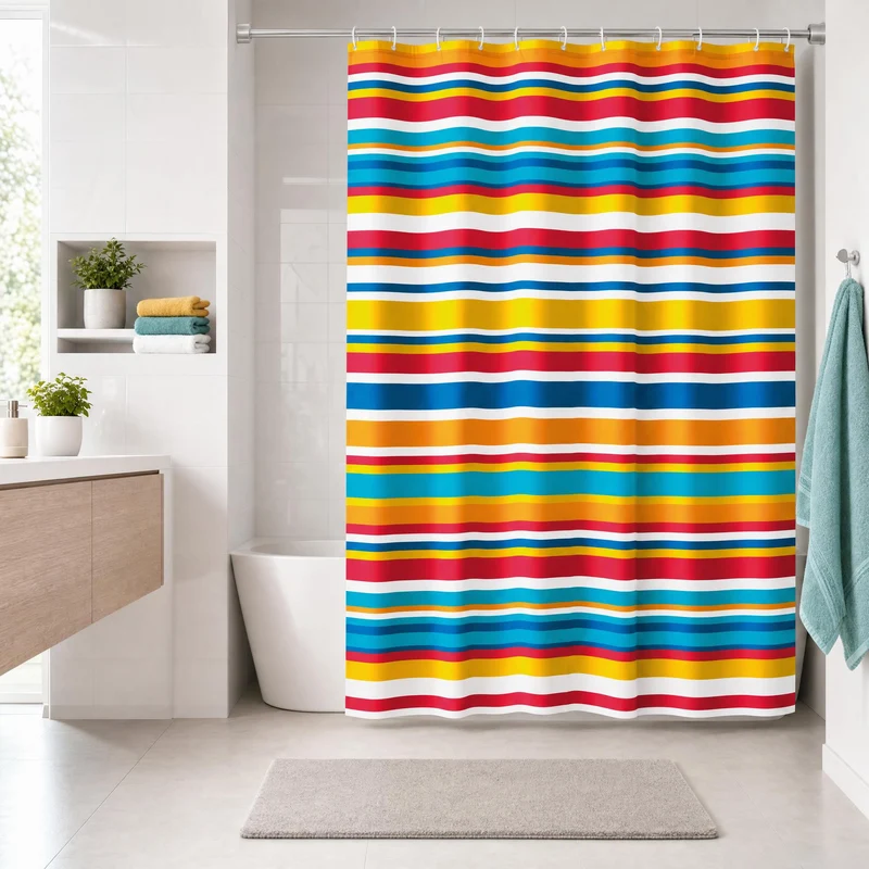 Duschvorhang PEVA LILU Multicolor 180 x 200 cm