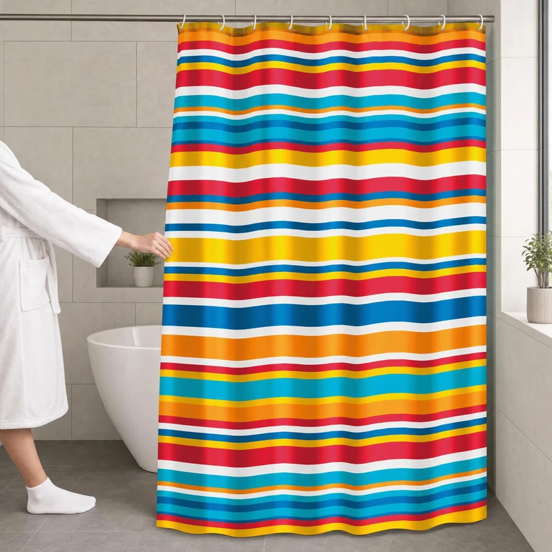 Duschvorhang PEVA LILU Multicolor 180 x 200 cm