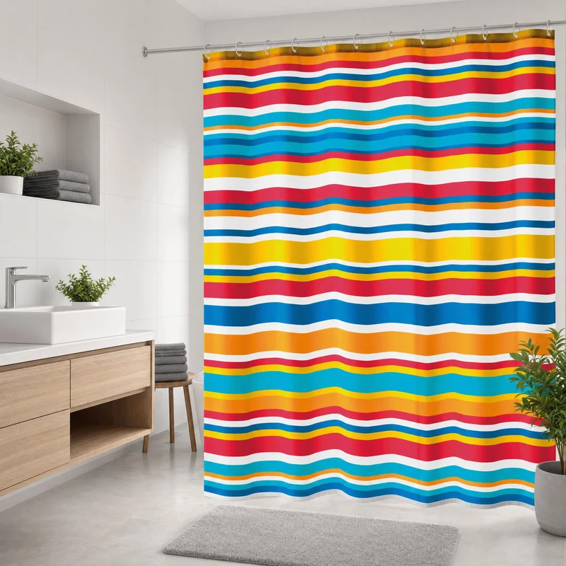 Duschvorhang PEVA LILU Multicolor 180 x 200 cm