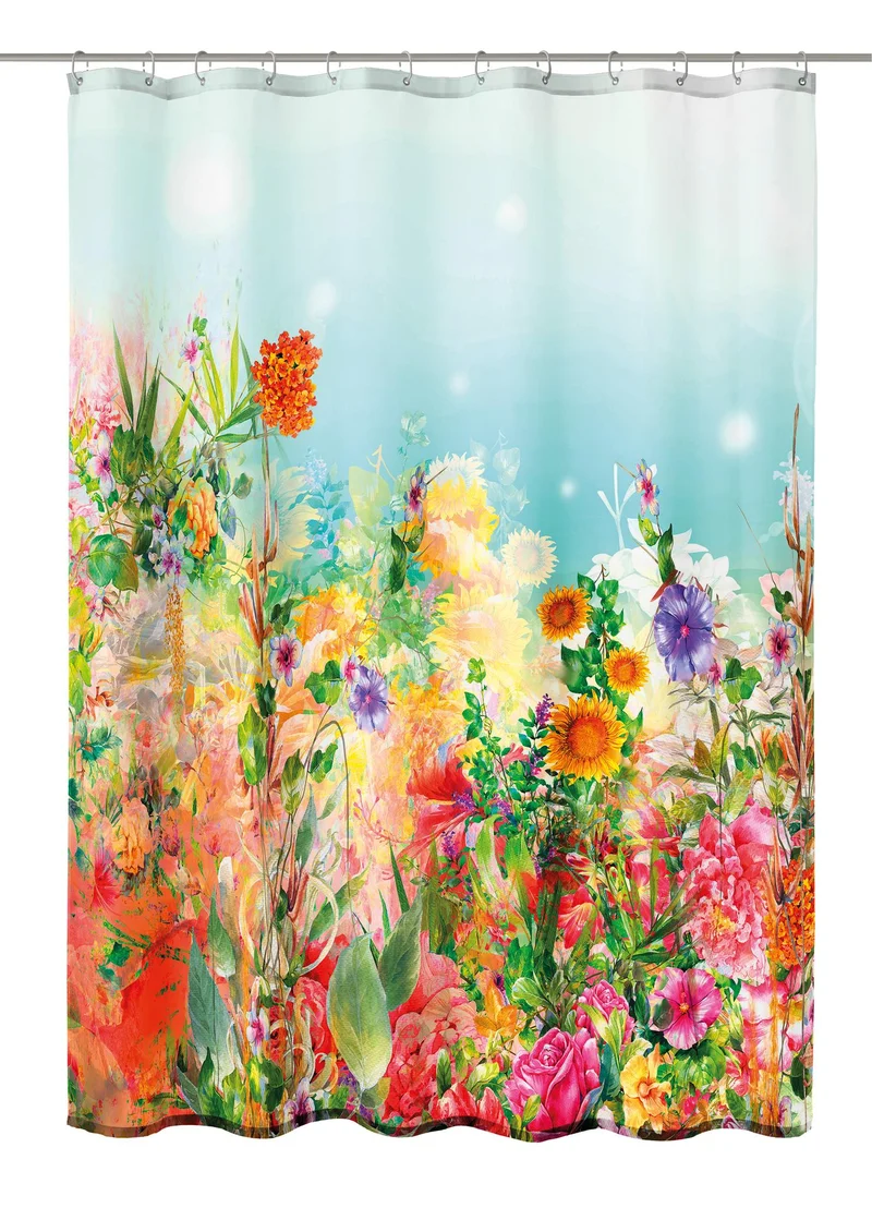 Duschvorhang Textil FLOWER DREAMS Multicolor 180 x 200 cm
