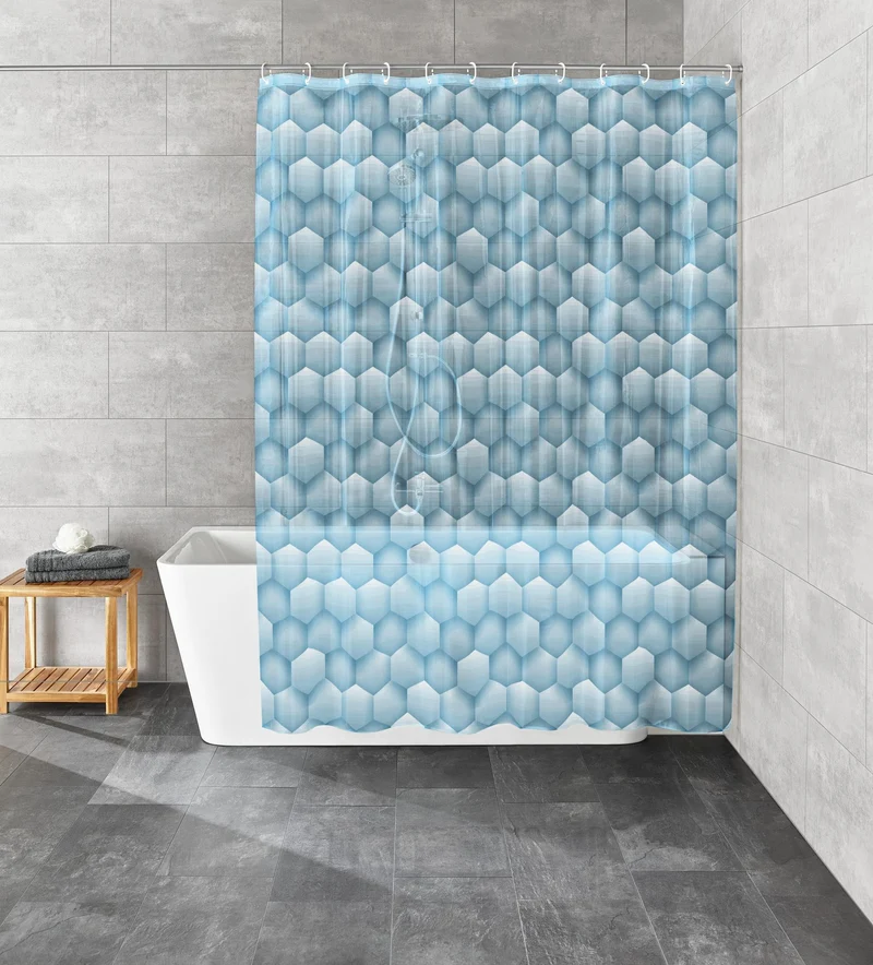 Duschvorhang PEVA HONEY Wasserblau 180 x 200 cm