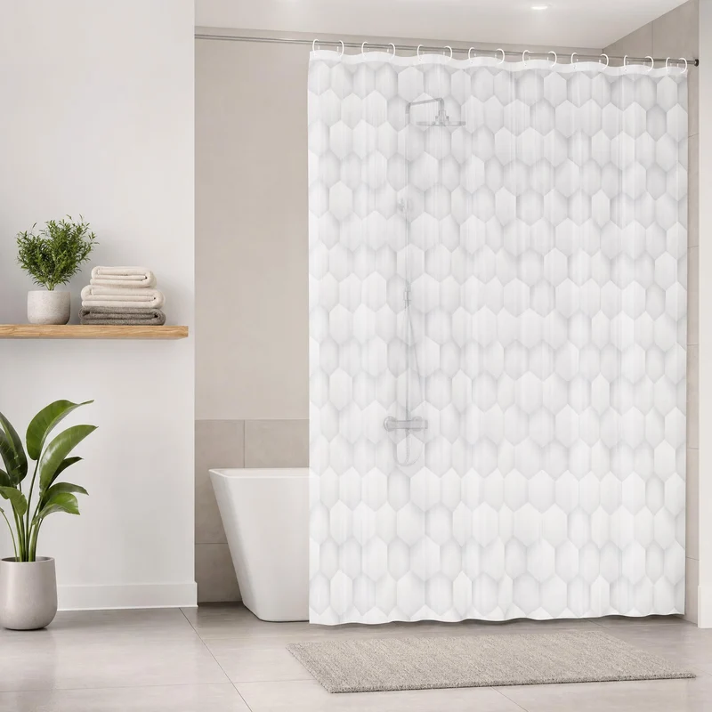 Duschvorhang PEVA HONEY Silbergrau 180 x 200 cm