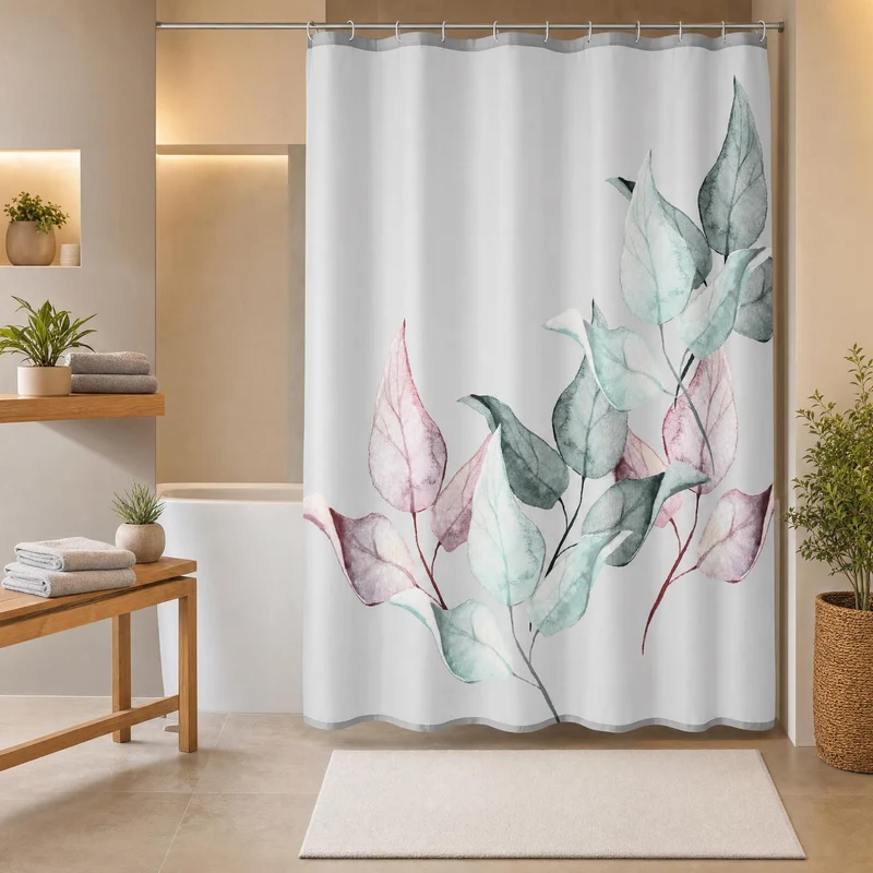 Duschvorhang Textil AUTUMN Auster 180 x 200 cm