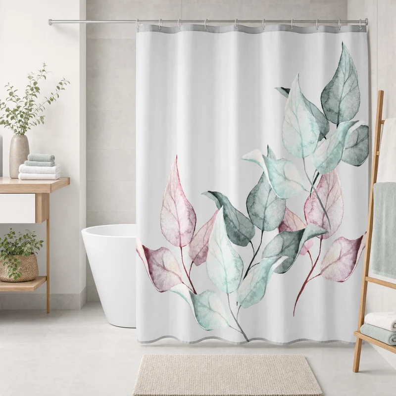 Duschvorhang Textil AUTUMN Auster 180 x 200 cm