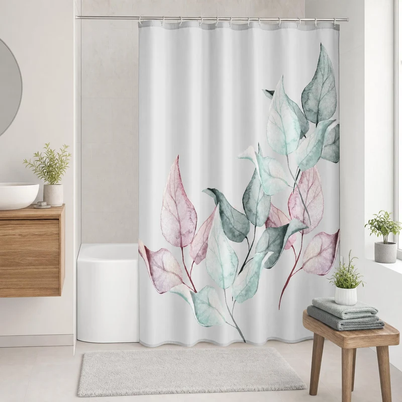 Duschvorhang Textil AUTUMN Auster 180 x 200 cm
