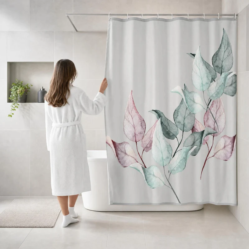 Duschvorhang Textil AUTUMN Auster 180 x 200 cm