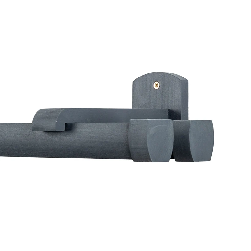 Domino Double Wooden Curtain Rod & Track System for Curtains and Drapes