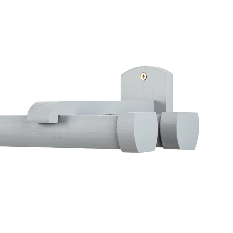 Domino Double Wooden Curtain Rod & Track System for Curtains and Drapes