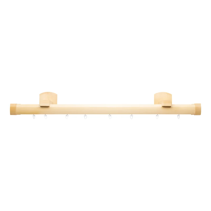 Domino Double Wooden Curtain Rod & Track System for Curtains and Drapes