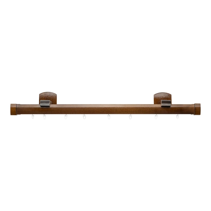 Domino Double Wooden Curtain Rod & Track System for Curtains and Drapes