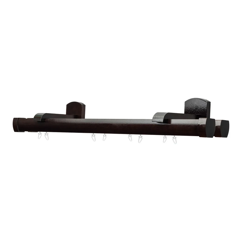 Domino Double Wooden Curtain Rod & Track System for Curtains and Drapes
