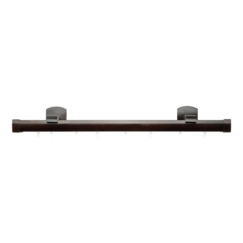 Domino Double Wooden Curtain Rod & Track System for Curtains and Drapes