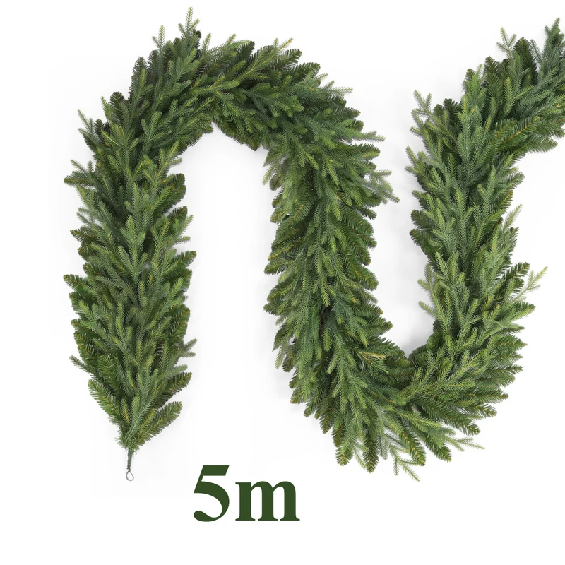 Salcar Künstliche Weihnachtsgirlande – Naturgetreue Fichten-Optik aus PE & PVC, 3 m / 5 m / 10 m