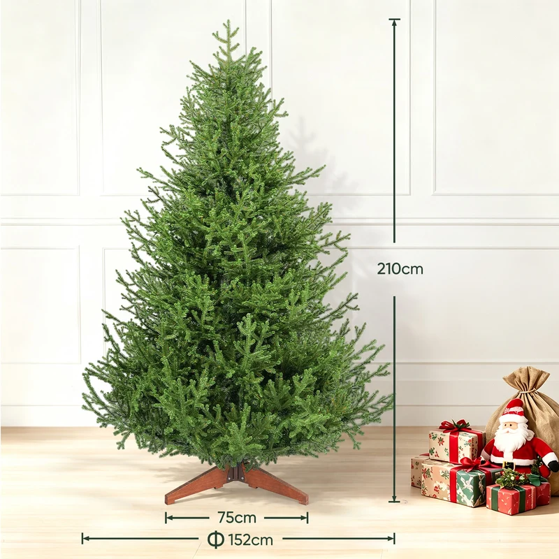Salcar Künstlicher Weihnachtsbaum Fichte – Extra dicht & naturgetreu, bis zu 99 % PE, 90–210 cm