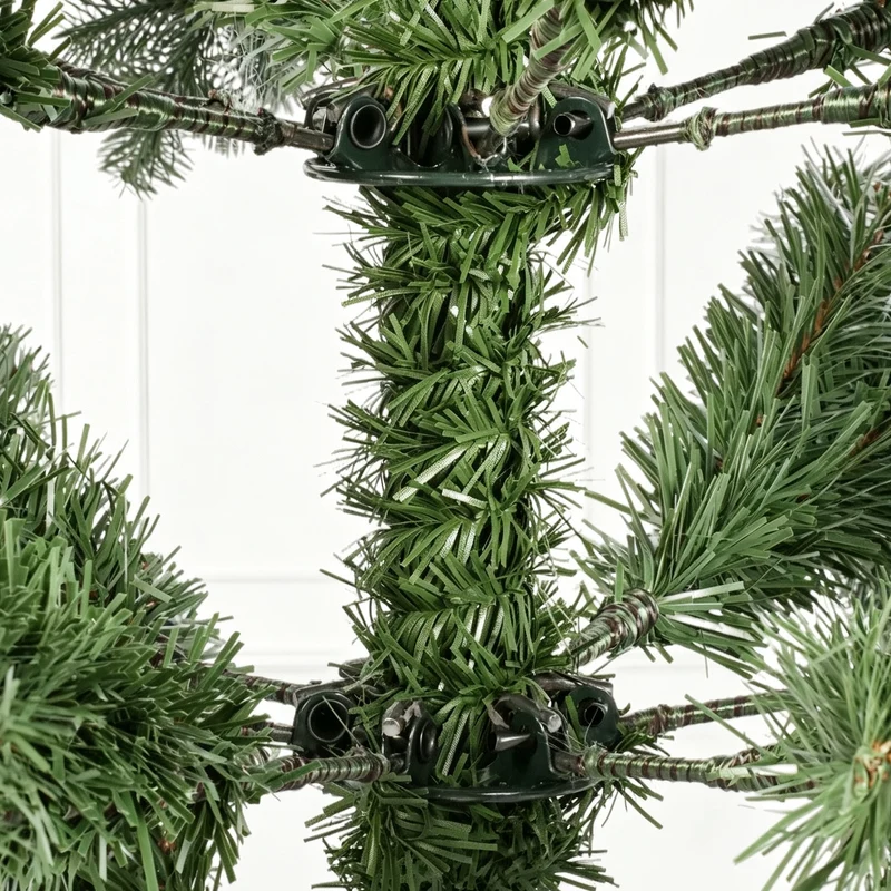 Salcar Künstlicher Weihnachtsbaum Nordmanntanne – PE & PVC, kleiner Christbaum mit dekorativem Topf, 60/90/120 cm