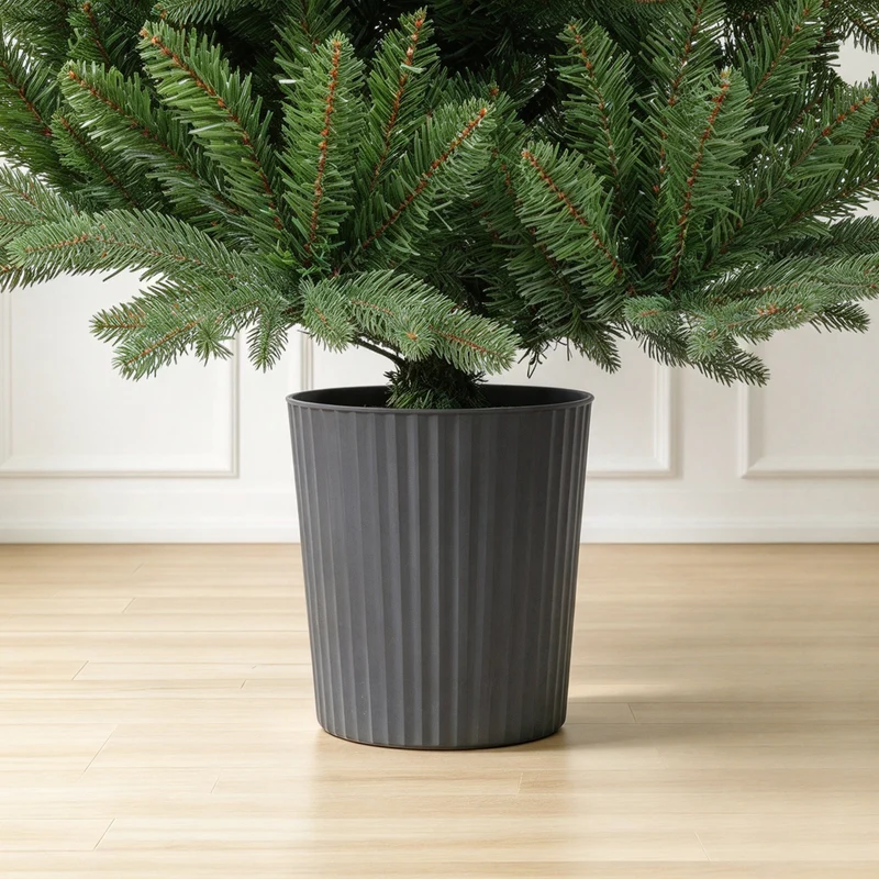 Salcar Künstlicher Weihnachtsbaum Nordmanntanne – PE & PVC, kleiner Christbaum mit dekorativem Topf, 60/90/120 cm