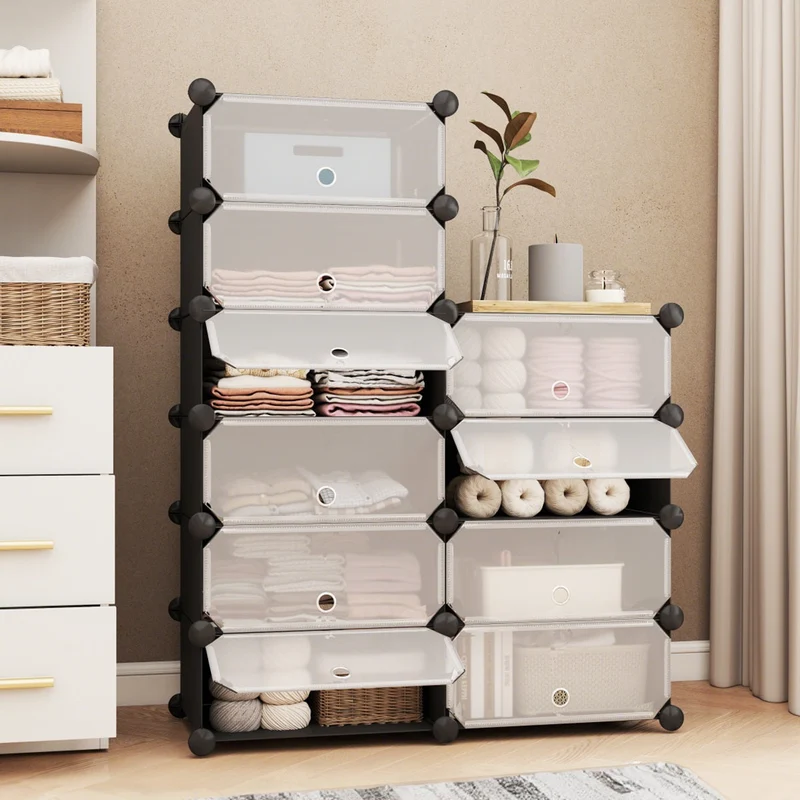 Sekey Schuhschrank mit 10 Fächern – Modularer Schuhorganizer für bis zu 20 Paar Schuhe, stabil & platzsparend, inkl. Hammer & Kippschutz