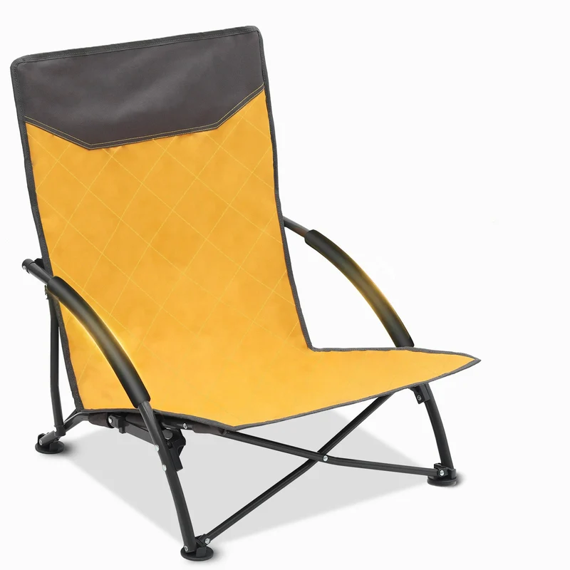 Sekey Faltbarer Strandliegestuhl mit gepolsterten Armlehnen – Leichter Campingstuhl bis 200 kg belastbar