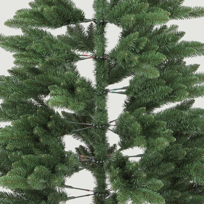 Salcar Künstlicher Weihnachtsbaum 180 cm / 210 cm – Realistischer PVC Tannenbaum mit Holzständer für Innen & Außen