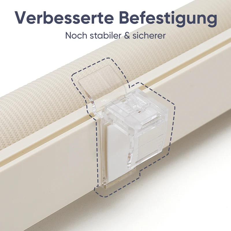 Sekey Doppelrollo Duo Rollo Klemmfix ohne Bohren Zweifarbiges Zebra Rollo in Hellbraun & Dunkelbraun mit extra breiten Stoffbahnen