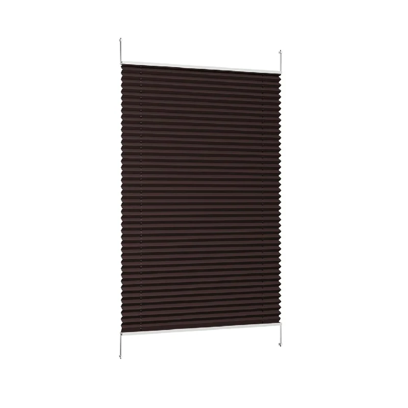 Sekey Plissee ohne Bohren in Mokka Blickdichtes Sonnenschutzrollo, Klemmfix & verspannt