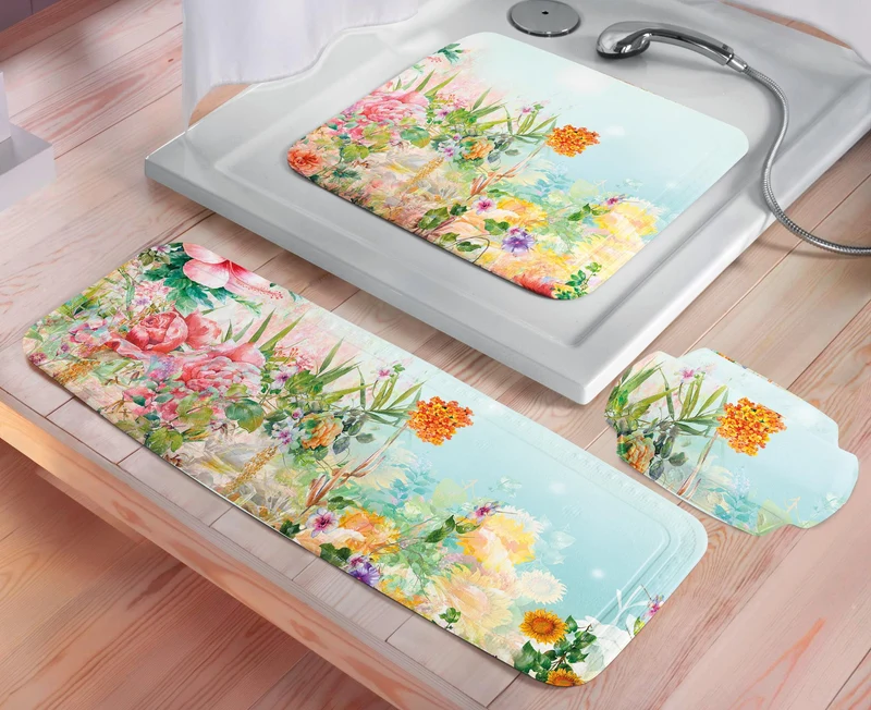 Duscheinlage FLOWER DREAMS Multicolor 55 x 55 cm