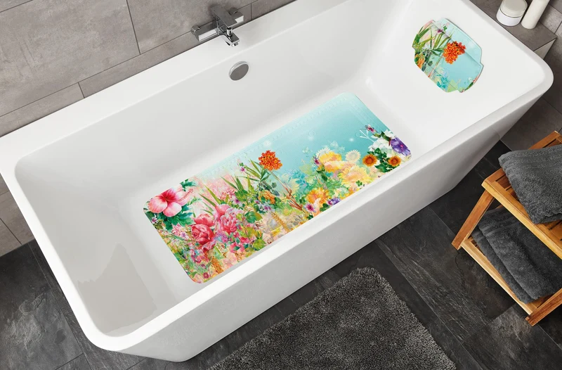 Wanneneinlage FLOWER DREAMS Multicolor 36 x 92 cm