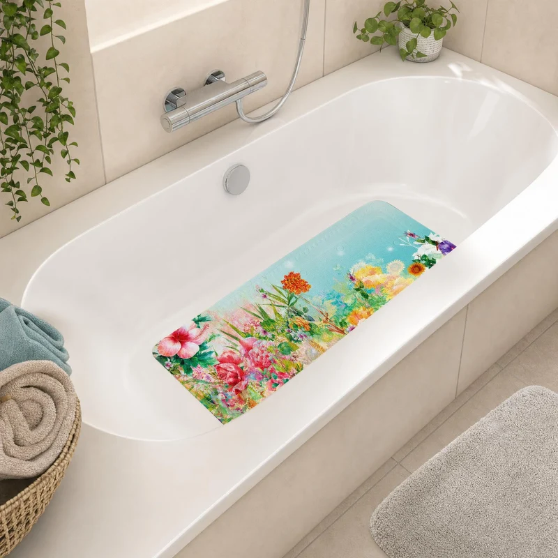 Wanneneinlage FLOWER DREAMS Multicolor 36 x 92 cm