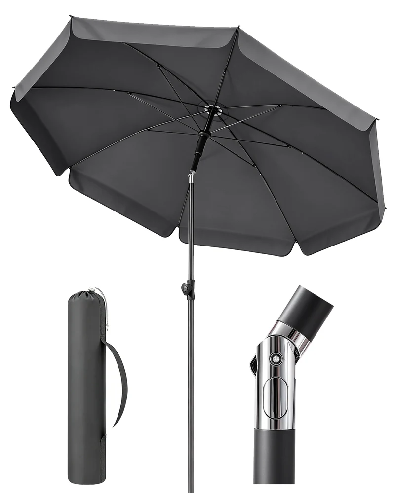 Sunula Sonnenschirm 180 cm, Balkonschirm mit Schutzhülle, höhenverstellbar & knickbar, UPF 50+ UV-Schutz, Gartenschirm mit Metallmast für Balkon, Terrasse & Garten
