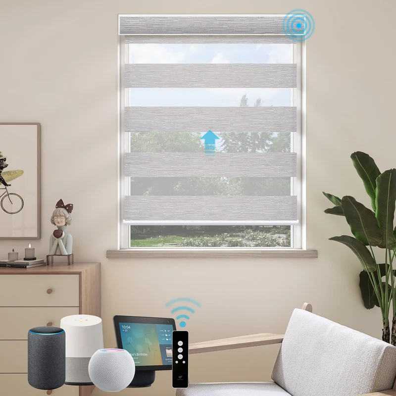 SmartWings Smart Zebra Doppelrollos elektrisch 60% lichtdurchlässig 75mm Eloise