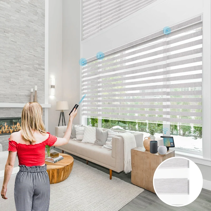 SmartWings Smart Zebra Doppelrollos elektrisch 60% lichtdurchlässig 75mm Eloise