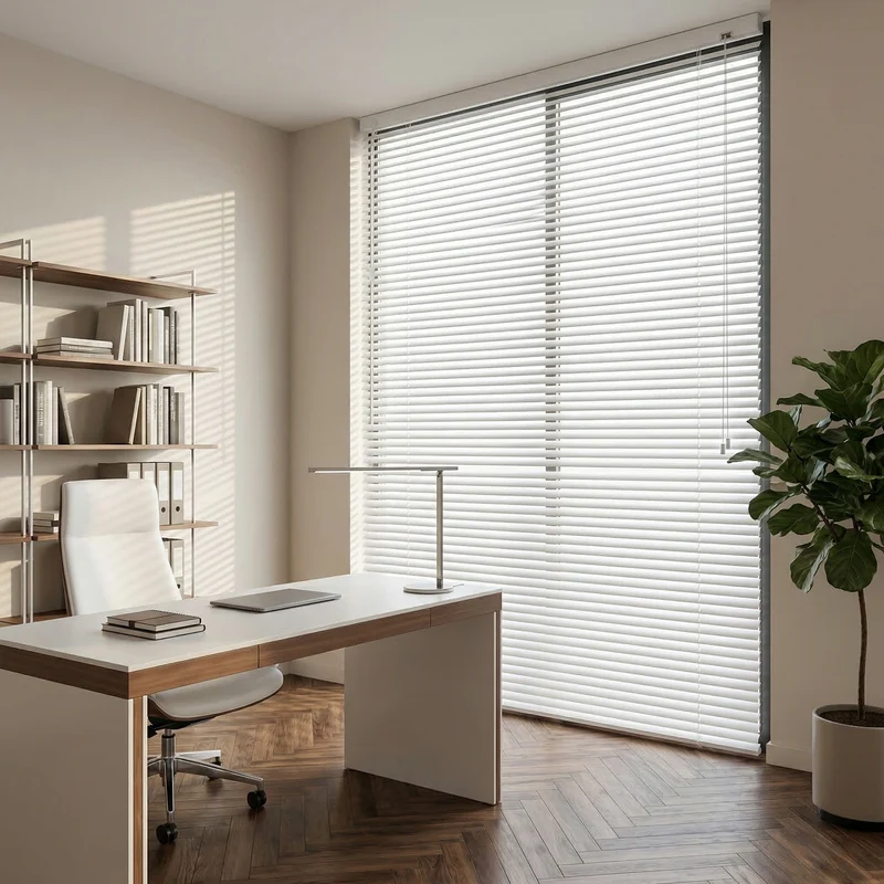 Sekey Aluminium Jalousie ohne Bohren – Klemmfix Jalousie für Fenster, 25 mm Alu-Lamellen, Lichtschutz & Sichtschutz, weiß