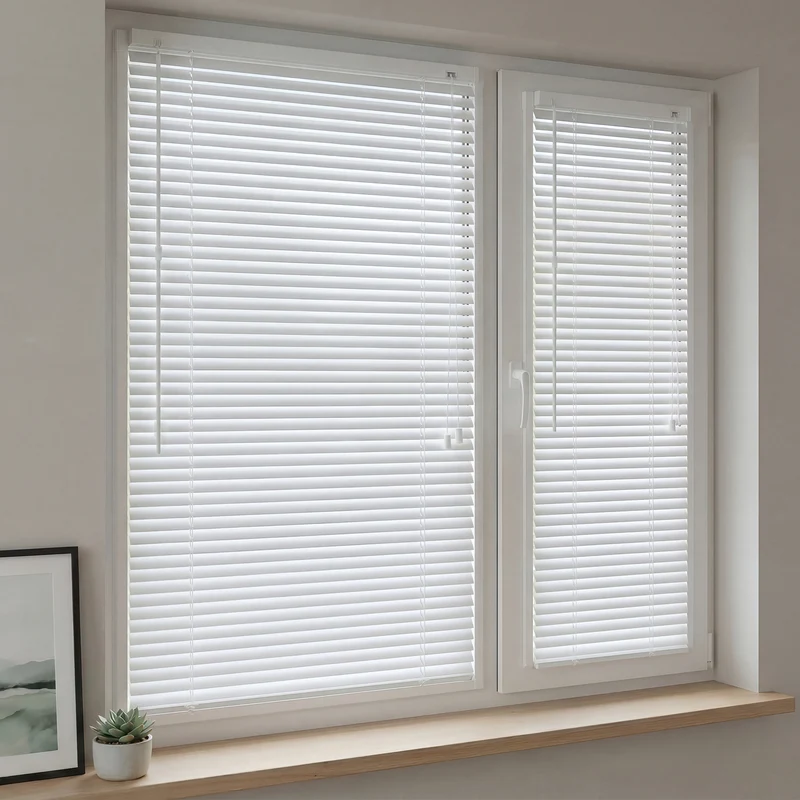 Sekey Aluminium Jalousie ohne Bohren – Klemmfix Jalousie für Fenster, 25 mm Alu-Lamellen, Lichtschutz & Sichtschutz, weiß
