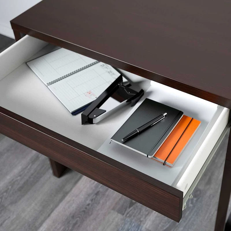 Micke desk black brown