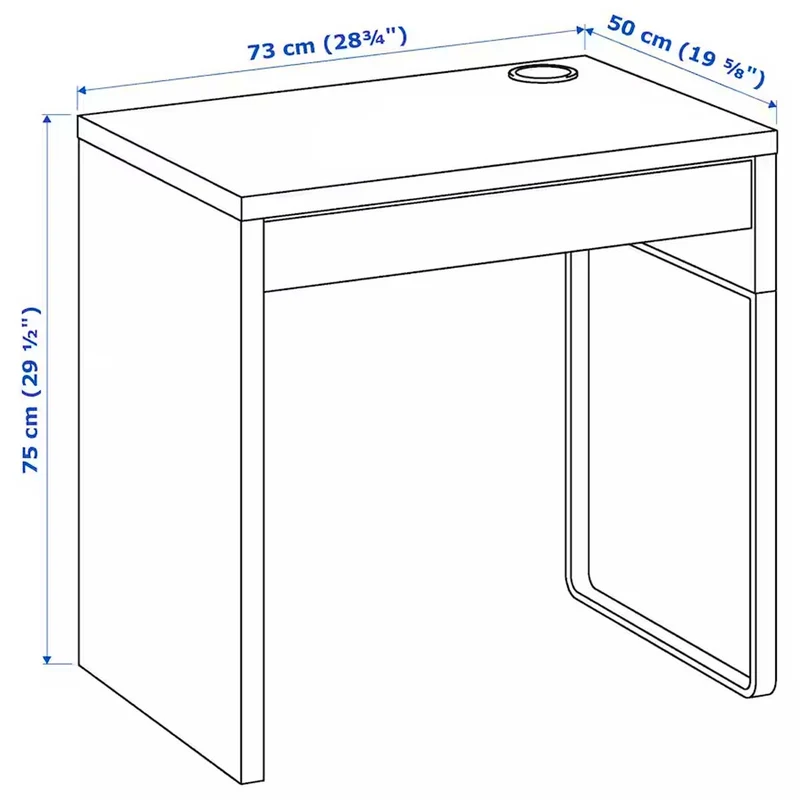 Micke desk black brown