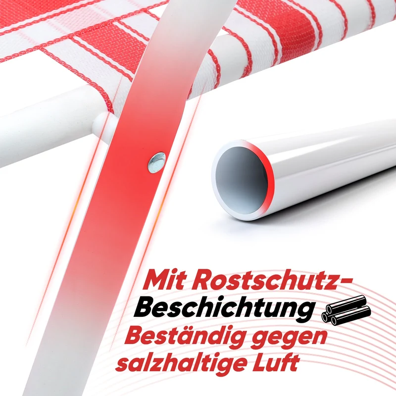Sekey Faltbarer Campingstuhl mit Teakholz-Armlehnen – Bequemer Strand- & Gartenstuhl, atmungsaktiv & tragbar