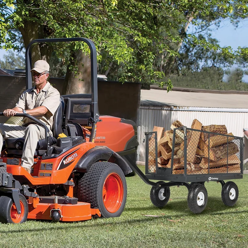 Sekey 3-in-1 Bollerwagen 500 kg – Gartenwagen mit abnehmbaren Seitenwänden & 10-Zoll-Gummireifen, leise & rostfrei, schnelle Montage in 8 Minuten, Plattform- & Transportwagen