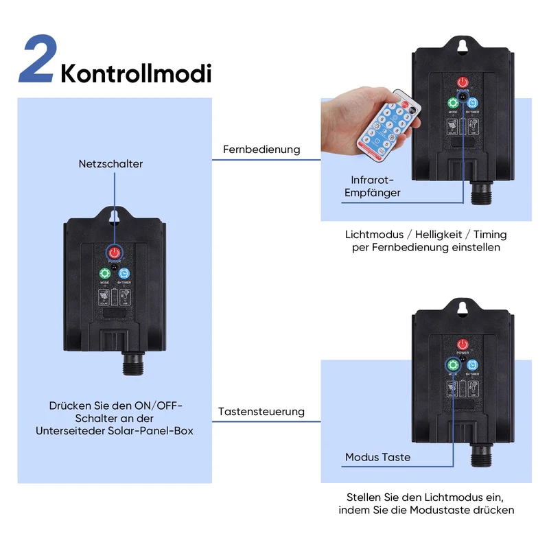 Salcar Solar LED Lichterkette kaltweiß – 15m Kristallkugeln, IP44 wasserdicht, Außenbeleuchtung für Garten, Terrasse, Weihnachten & Partydeko