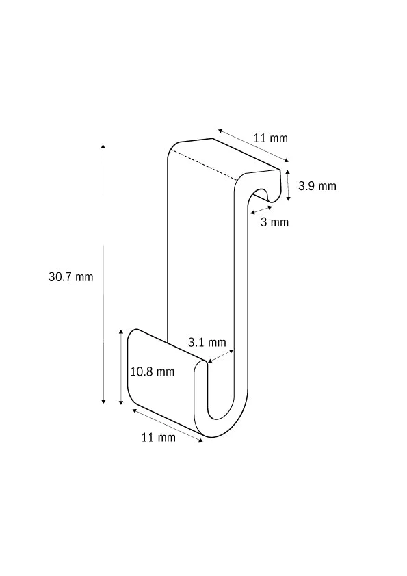 Wandhaken - transparentes Alcoa