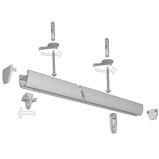 Modell 410 Schleuderschiene 1-läufig | weiß