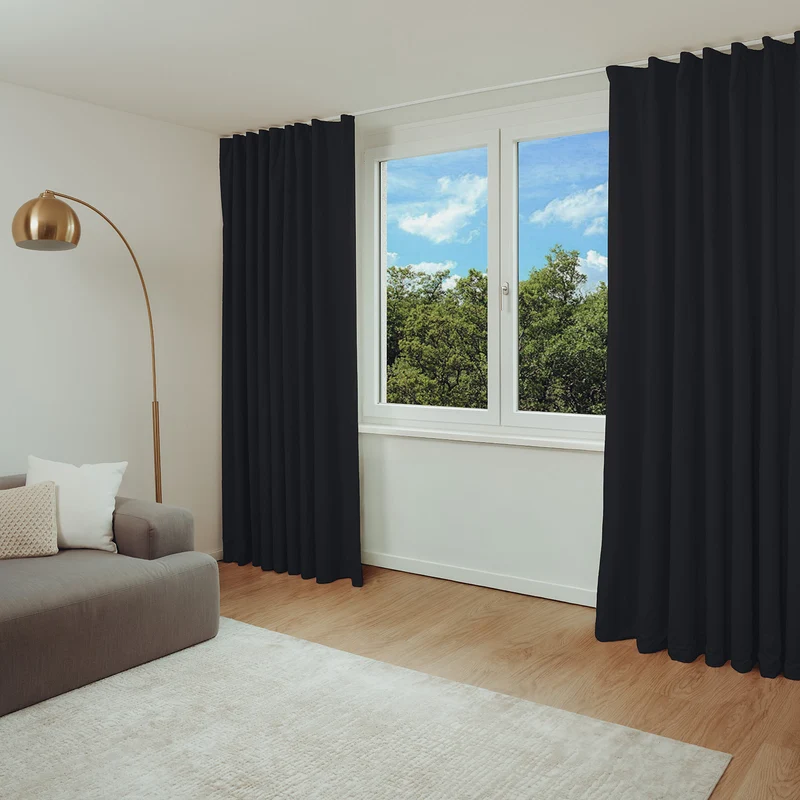 psssst Akustikvorhang 640g/m² | schwarz