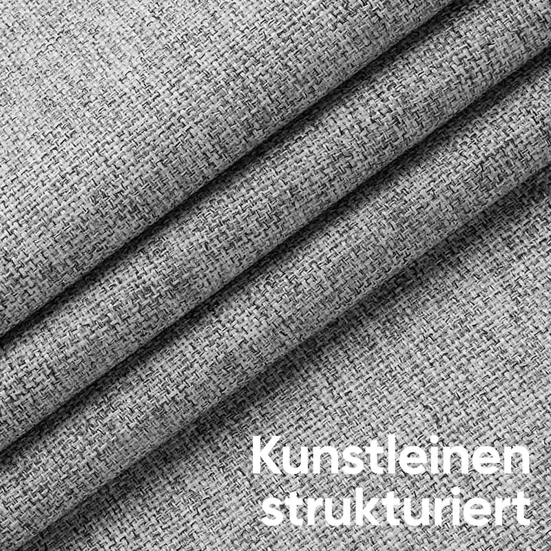 Sekey Verdunkelungsvorhang mit Ösen Blickdichter Vorhang für Wohnzimmer & Schlafzimmer, 100 % Lichtschutz, Hellgrau