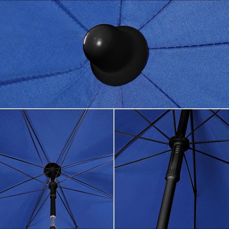 Sekey Sonnenschirm Ø160 cm rund – Strand- & Balkonschirm mit Neigungswinkel & Höhenverstellung, inkl. Schutzhülle, 140 g/m² Polyester, für Garten, Terrasse & Strand