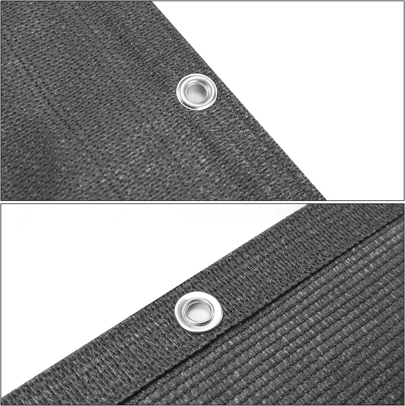 Sekey Balkon Sichtschutz Anthrazit – HDPE 220 g/m², leicht transparent, wind- & UV-beständig, wetterfest mit Ösen & Kabelbindern