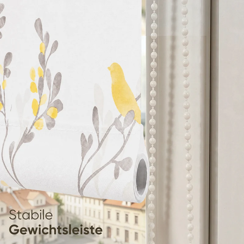 Sekey Verdunklungsrollo mit Muster – Seitenzugrollo Klemmfix ohne Bohren, stufenlos verstellbar, 4 Designs, Sicht- & Sonnenschutz