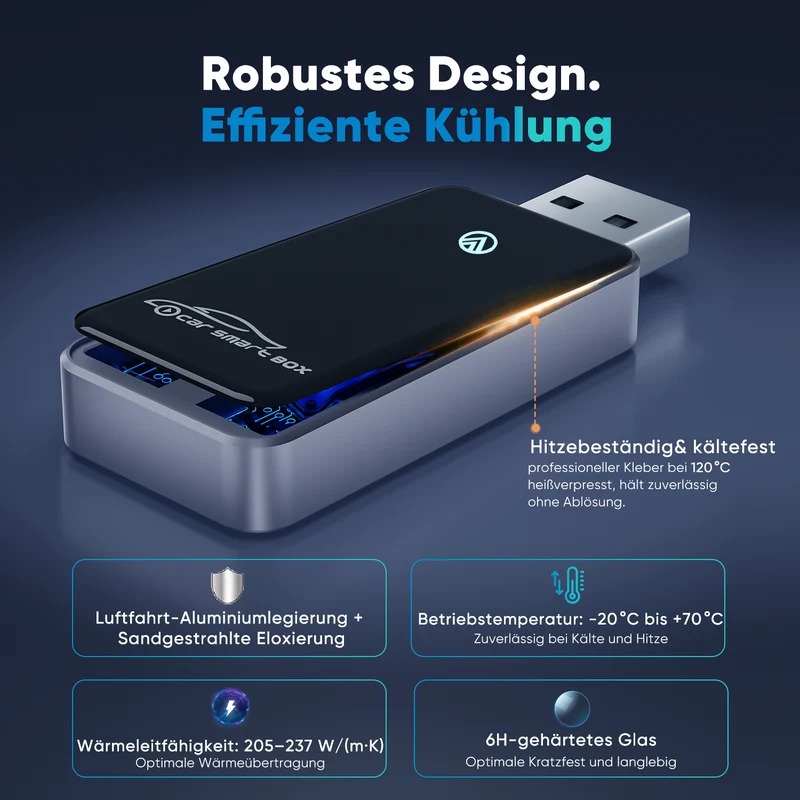 Salcar Kabelloser Android Auto Adapter – 2025 Upgrade, Wireless USB Dongle mit Dualband WiFi für stabile & unterbrechungsfreie Verbindung, kompatibel mit Android 11+