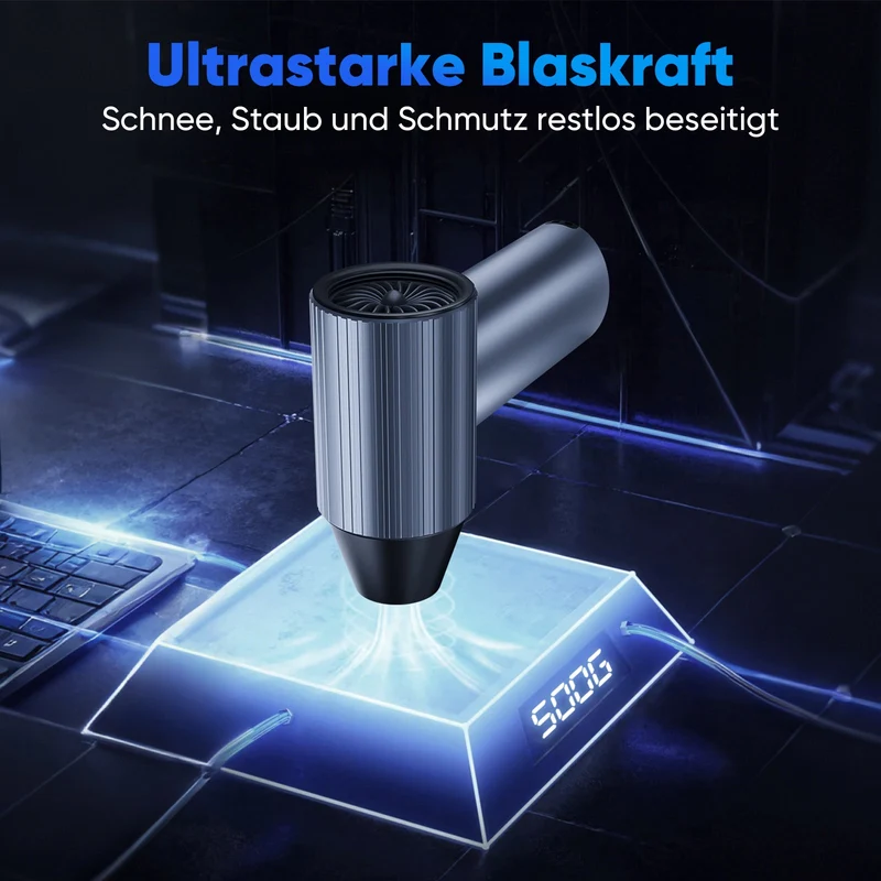 Salcar Elektrisches Staubgebläse X7 – Tragbares 3-Gang Air Duster mit Ultrakurzer Laufzeit für PC, Auto & Outdoor