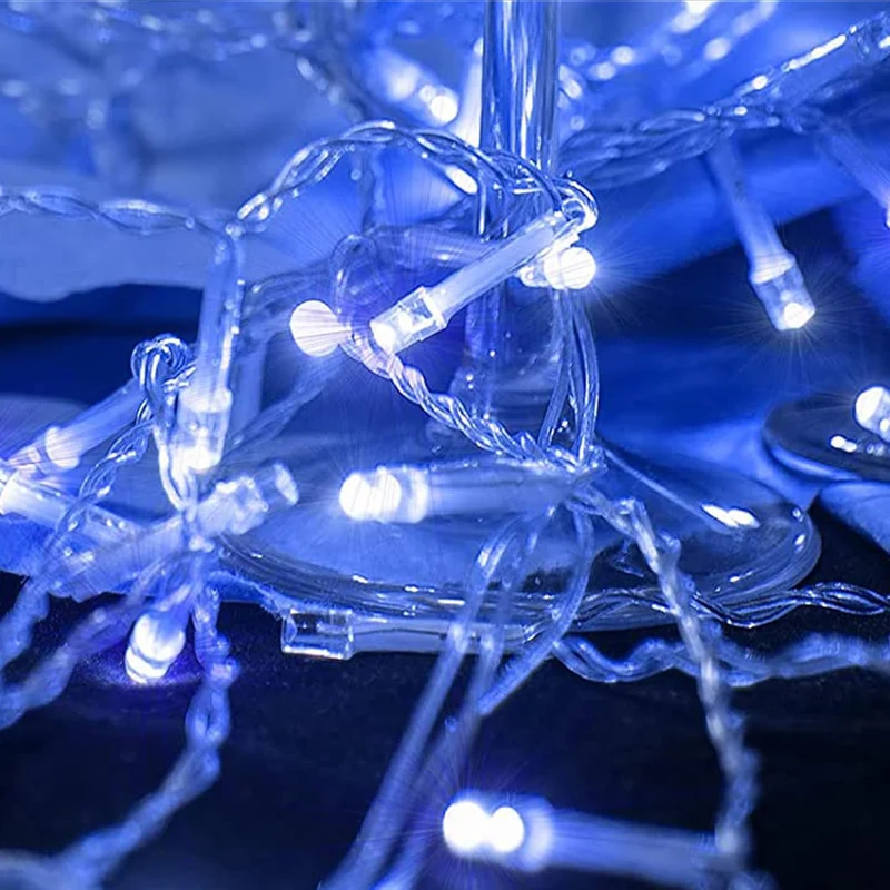 Salcar 5m/10m LED Eisregen Lichterkette Außen – 200 LEDs/ 400 LEDs mit Fernbedienung, 8 Modi & IP44 Wasserschutz, LED-Lichtervorhang für Weihnachten, Pavillon, Balkon & Innen/Deko