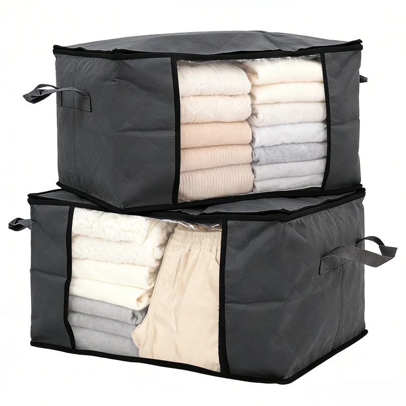 Sekey Unterbett-Aufbewahrungsboxen 60L & 90L Set für Kleidung, Bettwäsche und saisonale Textilien, Staub- und Feuchtigkeitsschutz