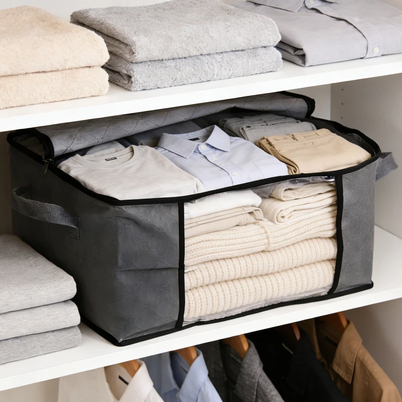 Sekey Unterbett-Aufbewahrungsboxen 60L & 90L Set für Kleidung, Bettwäsche und saisonale Textilien, Staub- und Feuchtigkeitsschutz